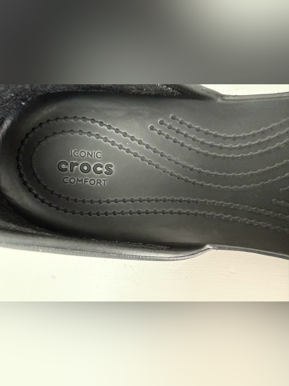 CROCS • Women's Black Open-Toe D'Orsay Sandal • Size 10 - Picture 8 of 9